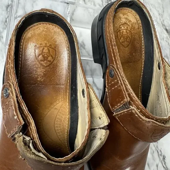 Ariat Sport Mule Womens Brown Sling Back Leather Western Slip On 7.5 M 94070 - Picture 7 of 8